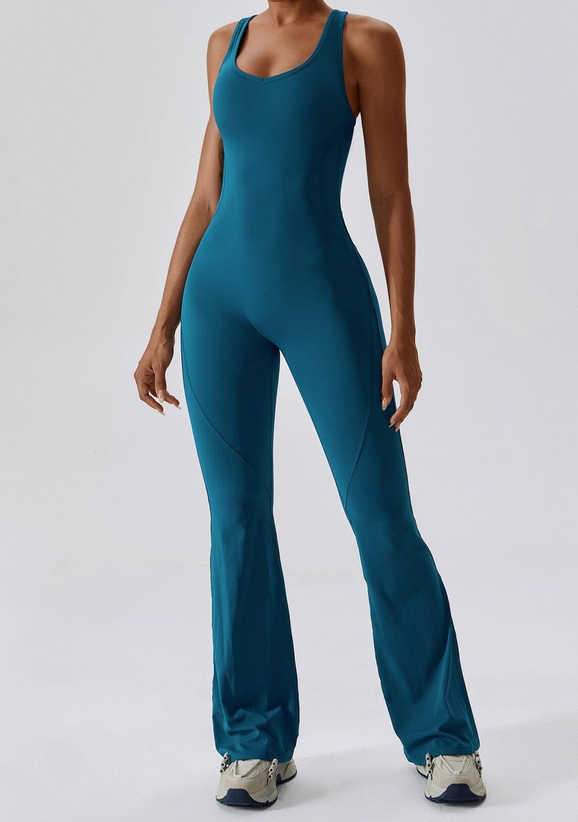 Flared Motion Backless Bodysuit Starlethics