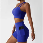 Depth Seamless One Shoulder Yoga Set - Shorts + Top Starlethics
