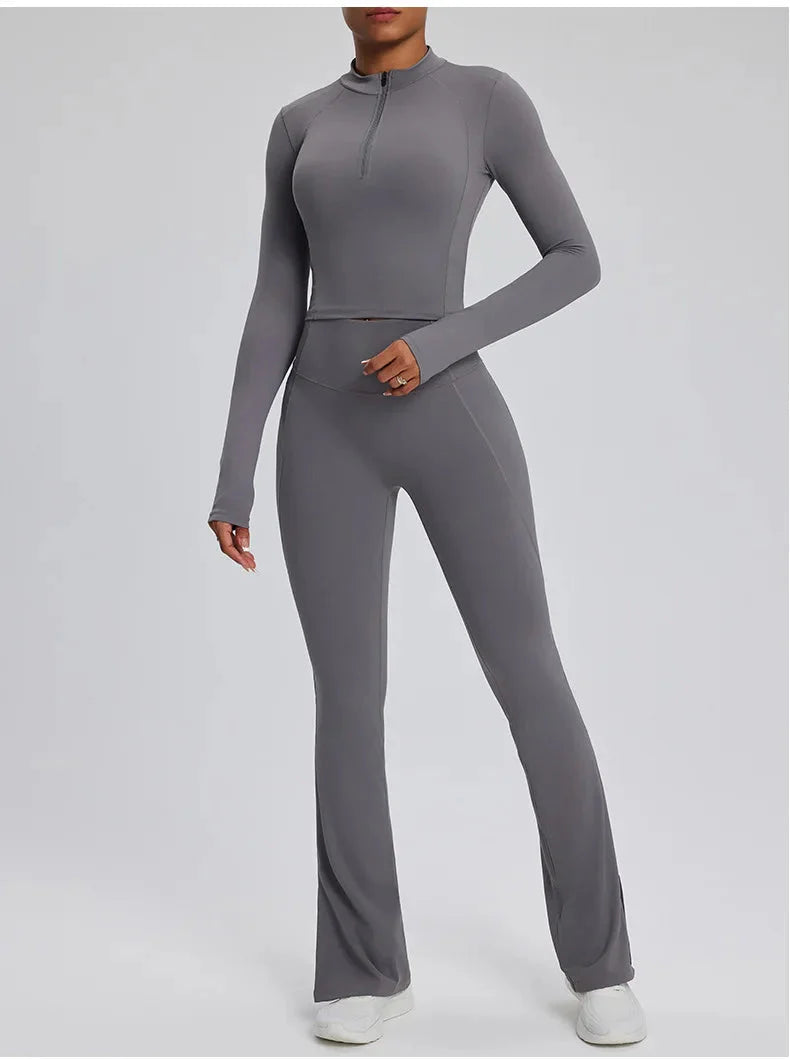 Dominance Athletic Flared Gym Set - Leggings + Top Sets Starlethics 