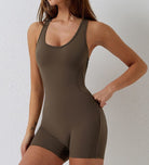 Active Fit Backless Shorts Jumpsuit Starlethics