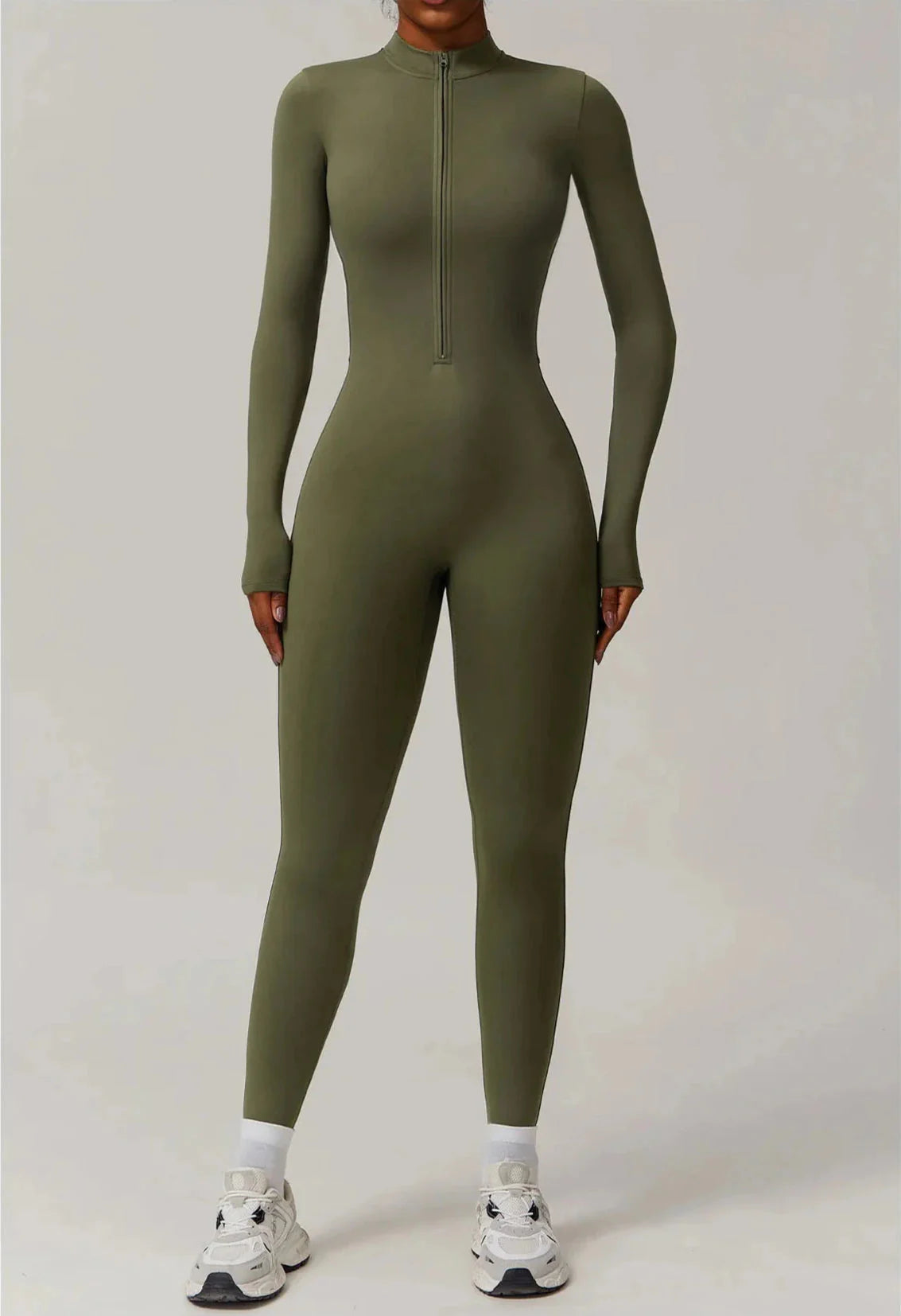 Surreal Long Sleeve Jumpsuit Jumpsuit Starlethics Deep Army Green S 