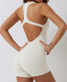 Active Fit Backless Shorts Jumpsuit Starlethics