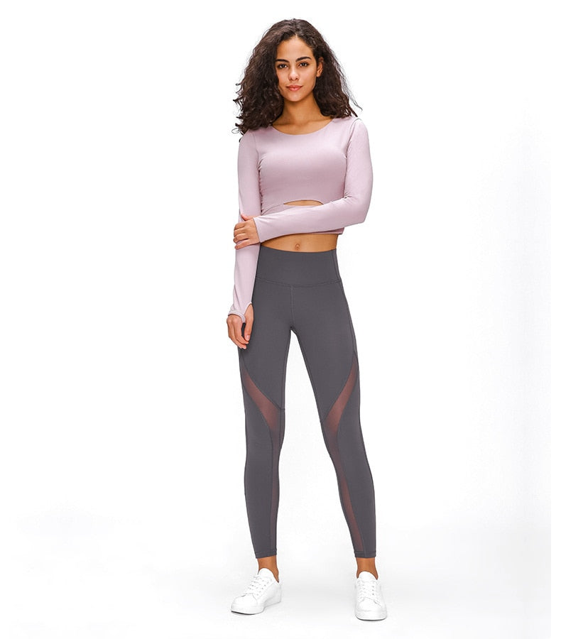 Hollow-Out Yoga Blouse Starlethics
