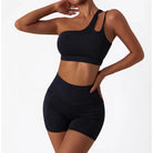 Depth Seamless One Shoulder Yoga Set - Shorts + Top Starlethics