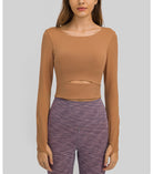 Hollow-Out Yoga Blouse Starlethics