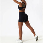 Depth Seamless One Shoulder Yoga Set - Shorts + Top Starlethics