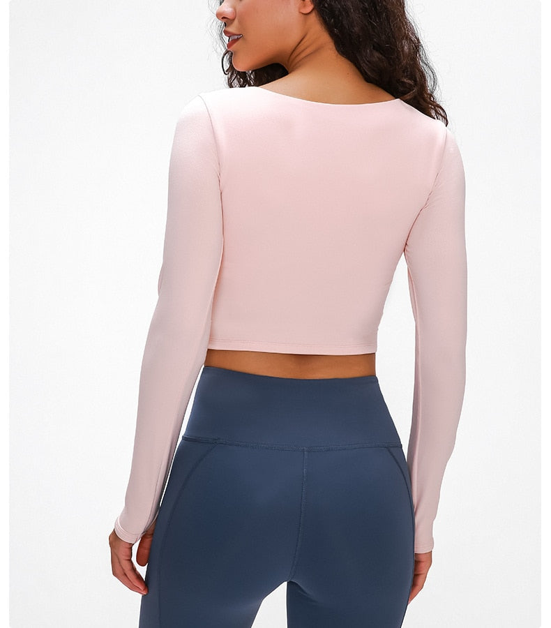 Hollow-Out Yoga Blouse Starlethics