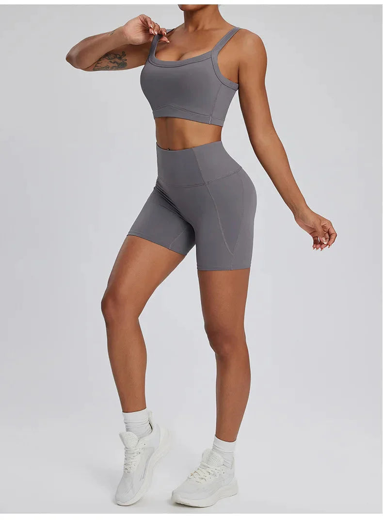 Dominance Athletic Gym Set - Shorts + Bra Sets Starlethics 