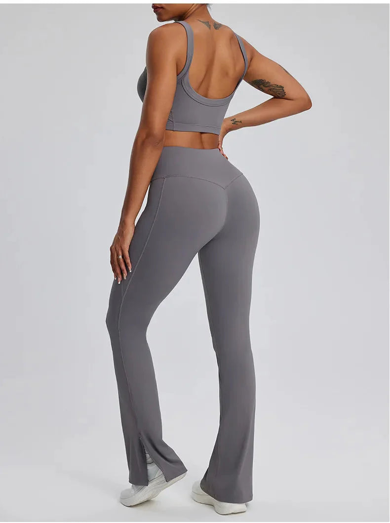 Dominance Athletic Flared Gym Set - Leggings + Bra Sets Starlethics 