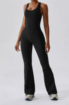 Flared Motion Backless Bodysuit Starlethics
