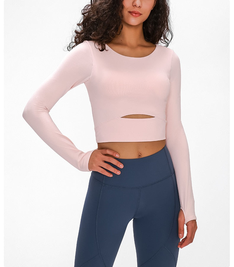 Hollow-Out Yoga Blouse Starlethics