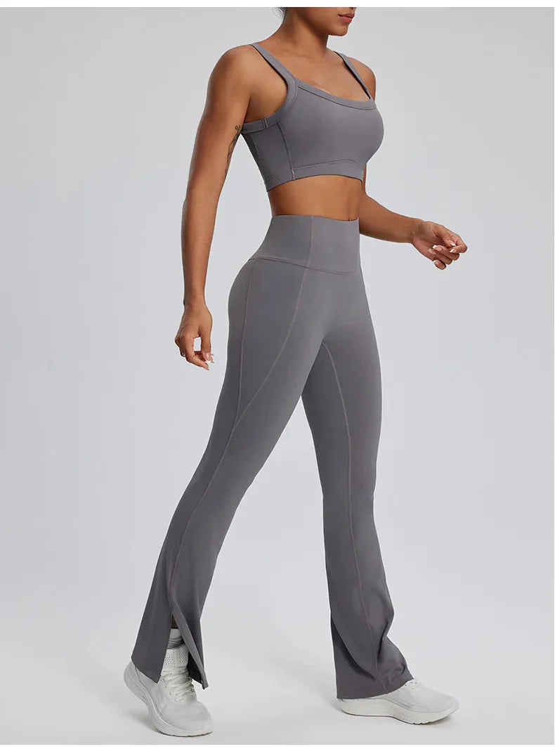 Dominance Athletic Flared Gym Set - Leggings + Bra Sets Starlethics 