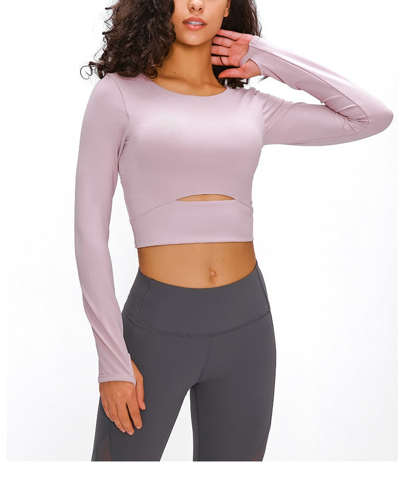 Hollow-Out Yoga Blouse Starlethics