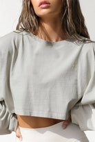 Emblem Crop Top Long Sleeve Top Starlethics 