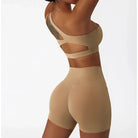 Depth Seamless One Shoulder Yoga Set - Shorts + Top Starlethics