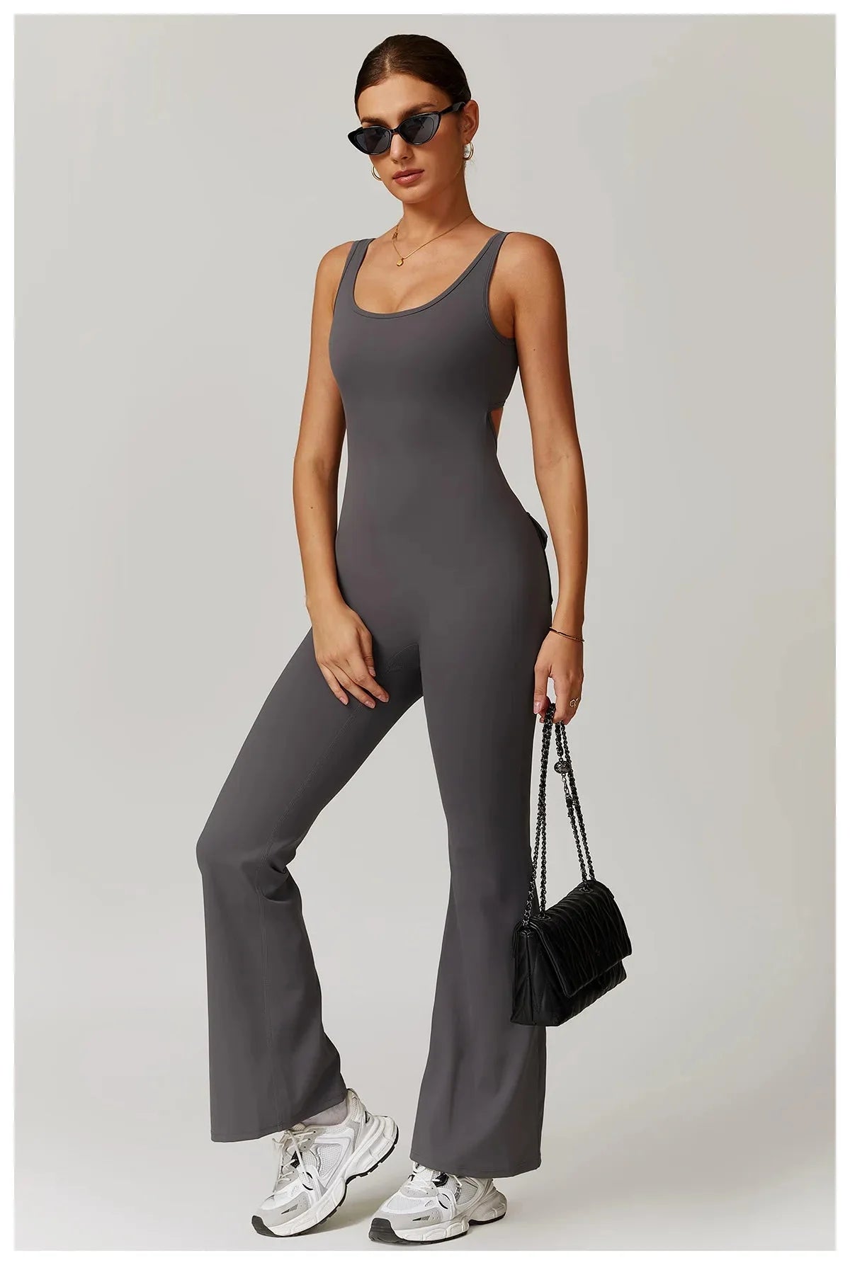 Freeform Pocket Flared Jumpsuit Jumpsuit Starlethics 