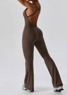 Flared Motion Backless Bodysuit Starlethics