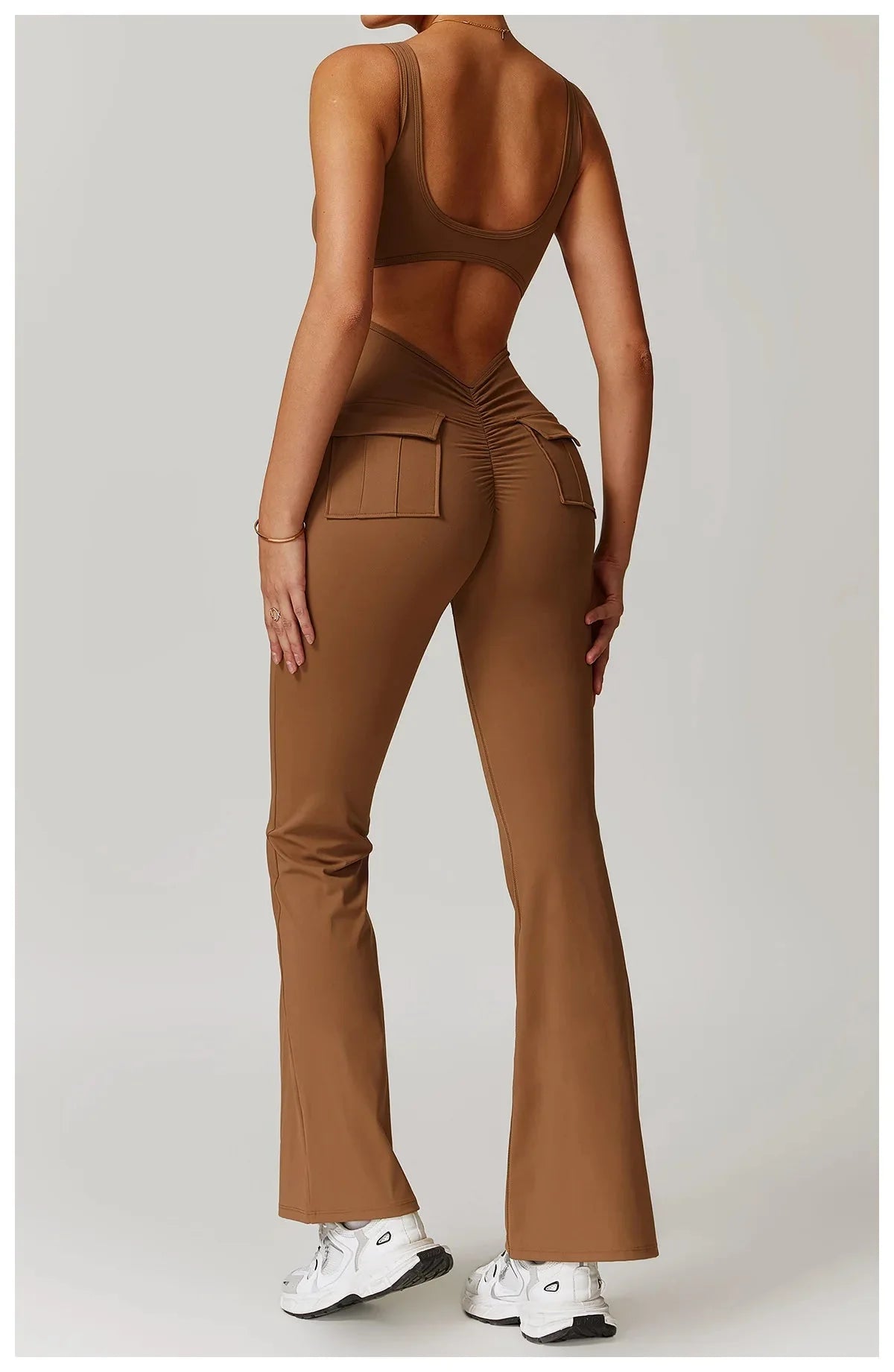 Freeform Pocket Flared Jumpsuit Jumpsuit Starlethics 