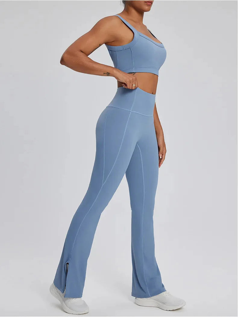 Dominance Athletic Flared Gym Set - Leggings + Bra Sets Starlethics 