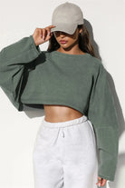 Emblem Crop Top Long Sleeve Top Starlethics 