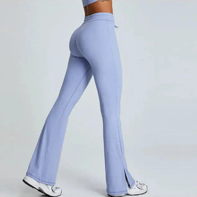 Drawstring Push-Up Leggings Leggings Starlethics Grey Blue S 