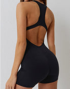 Active Fit Backless Shorts Jumpsuit Starlethics