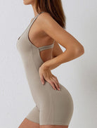 Active Fit Backless Shorts Jumpsuit Starlethics