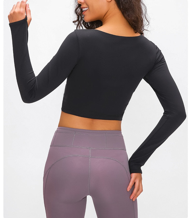 Hollow-Out Yoga Blouse Starlethics