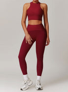 Infinite Racerback Gym Set - Leggings + Top Sets Starlethics Cherry Red S 