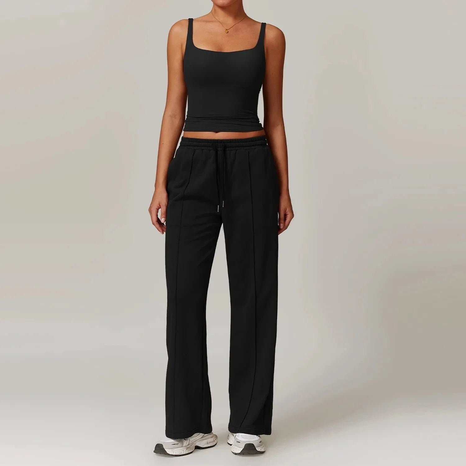 Synergy Gym Set - Pants + Crop Top Sets Starlethics Advanced Black S 