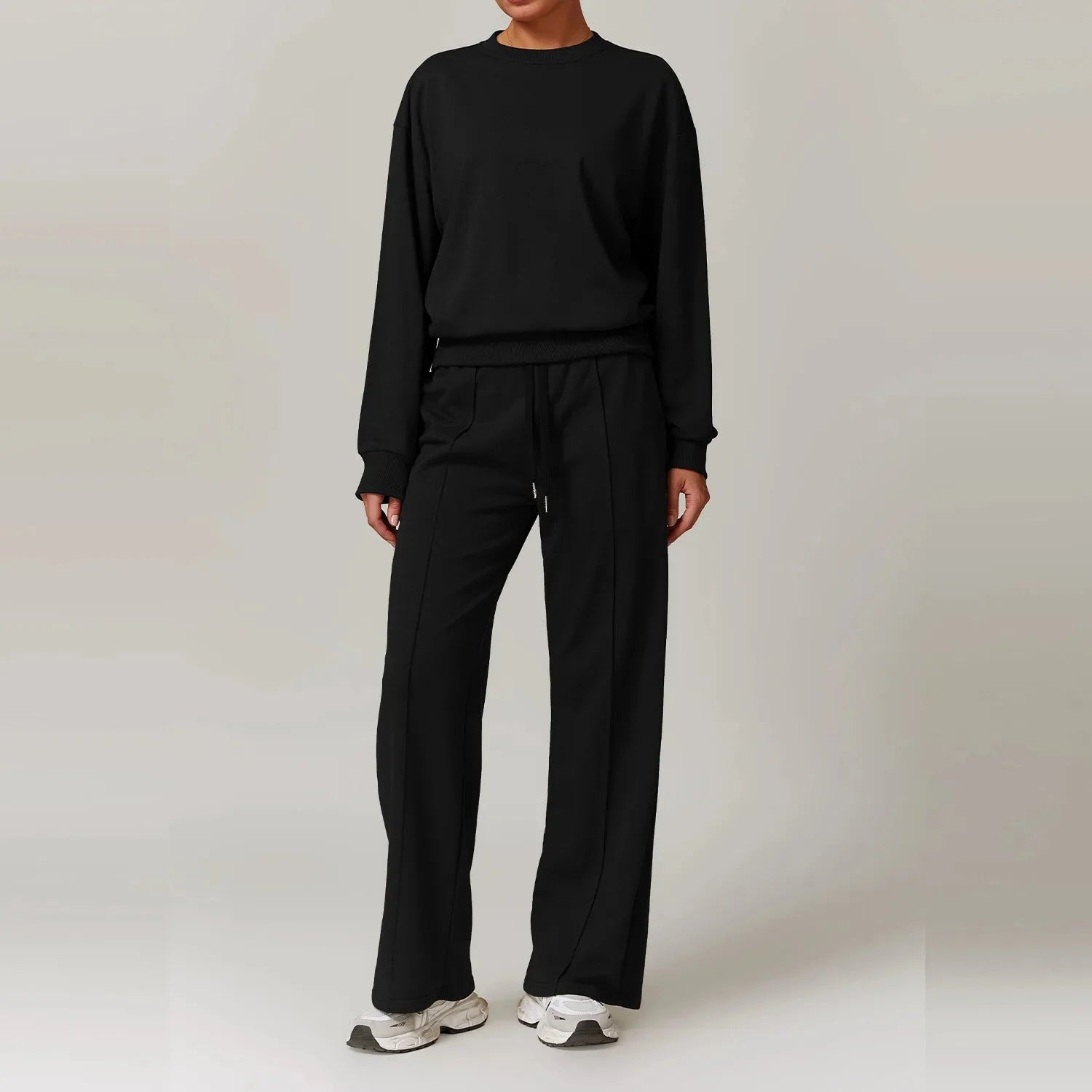 4.2 Sportswear Women Yoga Set 2PCS Sport Suit Gym Workout Clothes Long Sleeve Gym Crop Top High Waist Pants Fitness Sports Wear Starlethics Advanced Black Set 2 XL CHINA