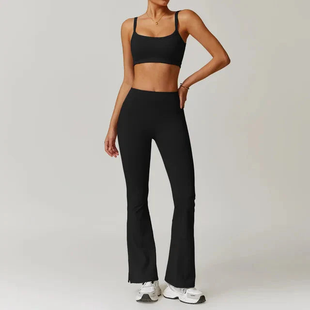 Obsession Flared Gym Set - Leggings + Bra Starlethics