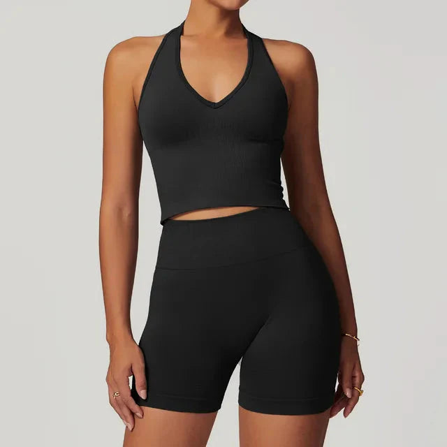 Momentum Seamless V-line Gym Set - Shorts + Top Starlethics