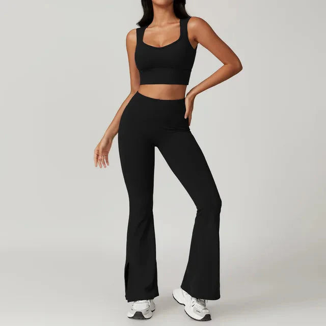 Streamline Backless & Flared Performance Set - Leggings + Top Starlethics