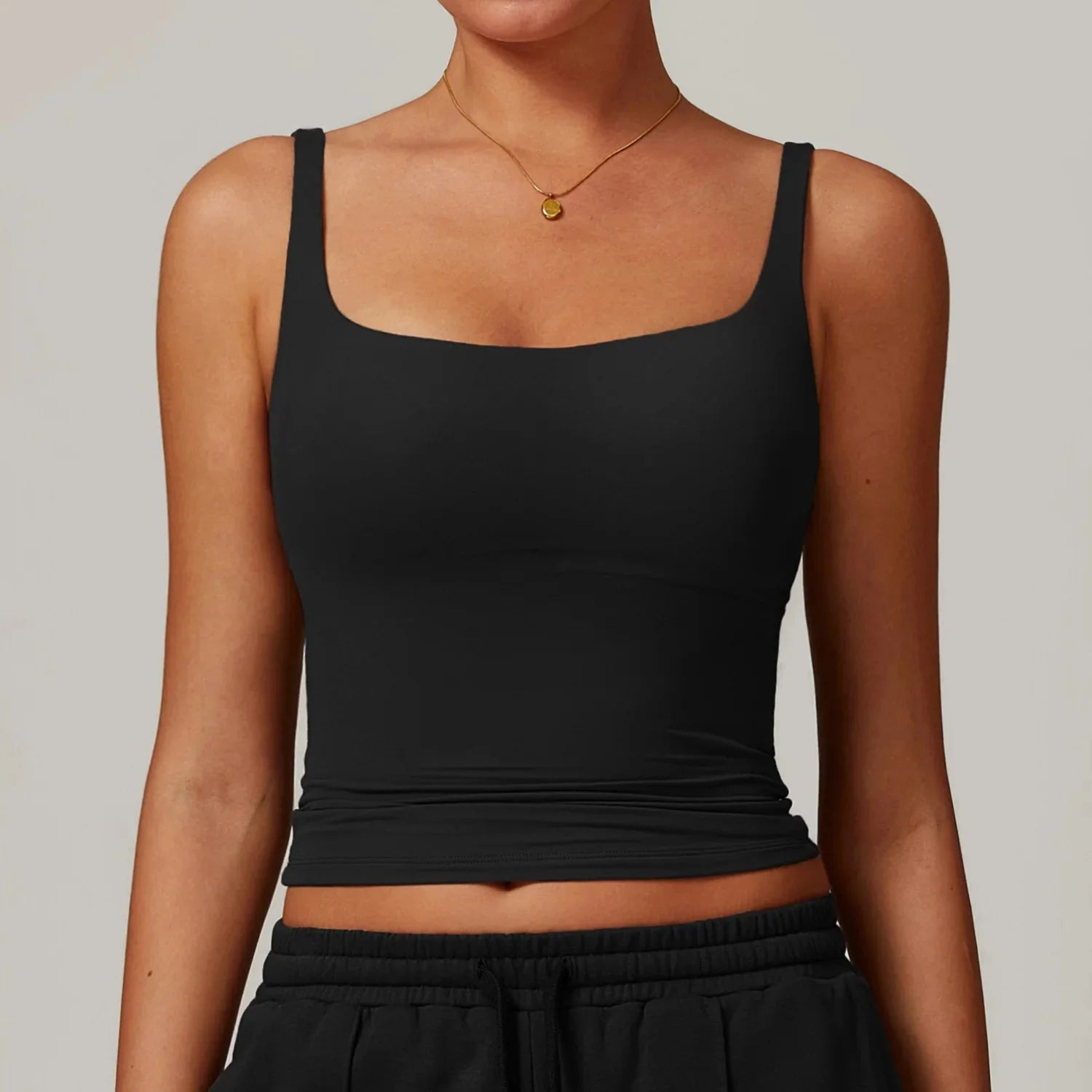 4. Breathable Sports Bra Anti-Sweat Fitness Top Women Yoga Bra Shockproof Crop Top Push Up High Strength Sport Bra Gym Workout Top Starlethics Advanced Black M CHINA