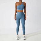 Depth Seamless One Shoulder Yoga Set - Leggings + Top Starlethics