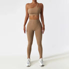 Depth Seamless One Shoulder Yoga Set - Leggings + Top Starlethics