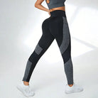 12. Mesh Color blocked High Taille Yoga hosen mit Taschen Leggings für Frauen Bauch Kontrolle Workout Leggings für Frauen Starlethics Black XL 