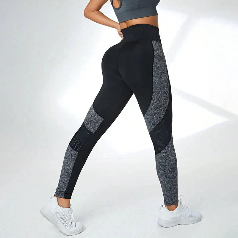 12. Mesh Color blocked High Taille Yoga hosen mit Taschen Leggings für Frauen Bauch Kontrolle Workout Leggings für Frauen Starlethics Black XL 