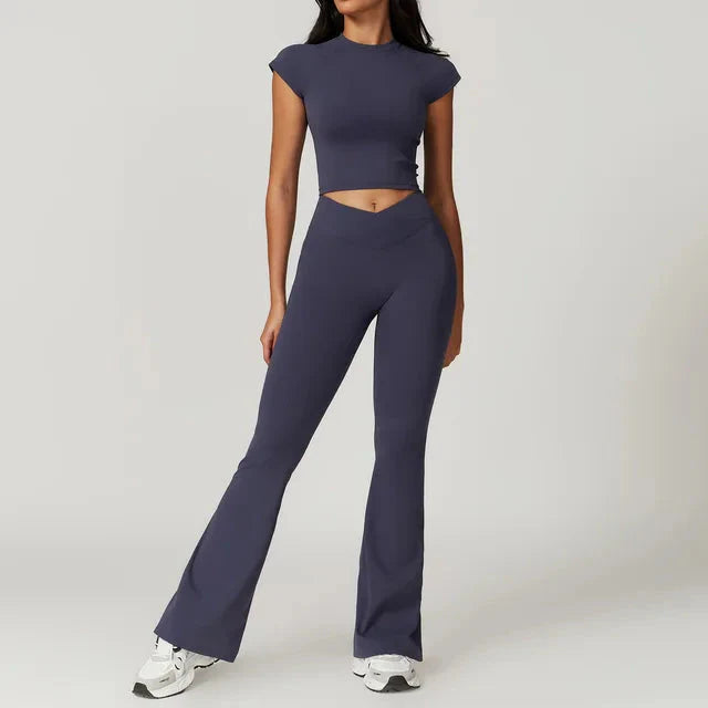 Active Wanders Flared Gym Set - Leggings + Top Starlethics