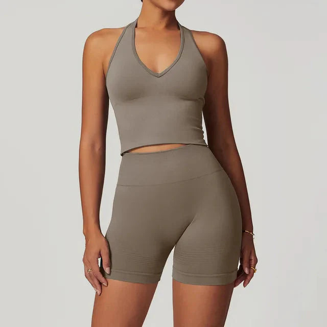 Momentum Seamless V-line Gym Set - Shorts + Top Starlethics