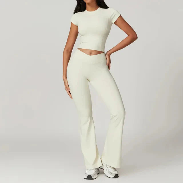 Active Wanders Flared Gym Set - Leggings + Top Starlethics