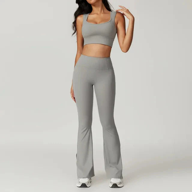 Streamline Backless & Flared Performance Set - Leggings + Top Starlethics
