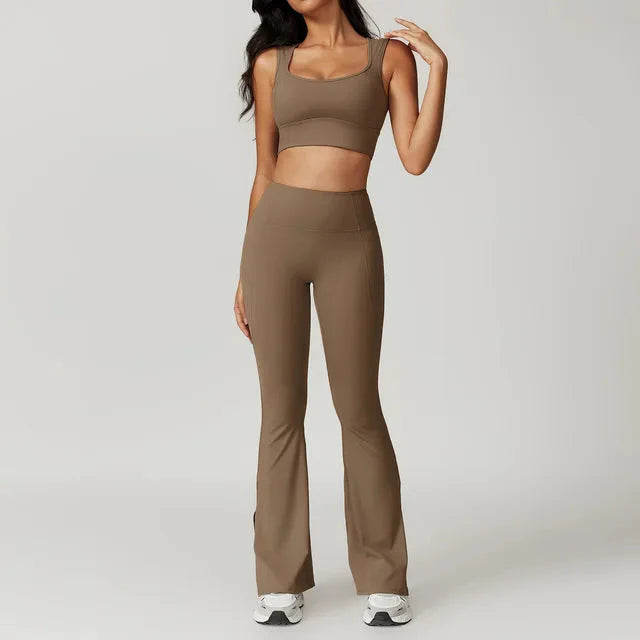 Streamline Backless & Flared Performance Set - Leggings + Top Starlethics