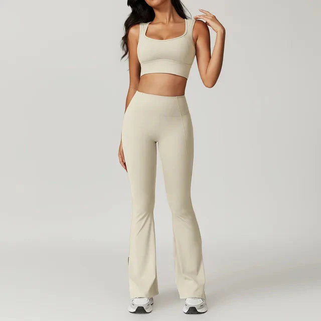 Streamline Backless & Flared Performance Set - Leggings + Top Starlethics