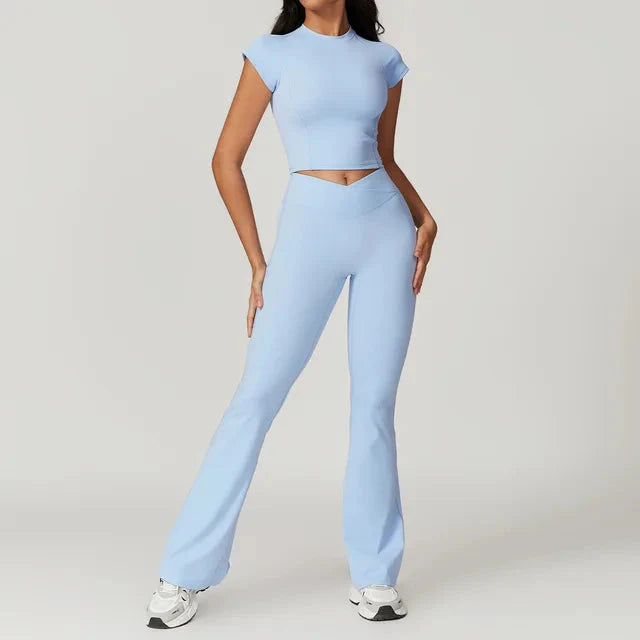 Active Wanders Flared Gym Set - Leggings + Top Starlethics